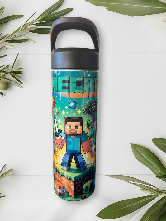 Minecraft Tumbler - Colorful Design, Reusable Tumbler, Perfect for On-the-go cup