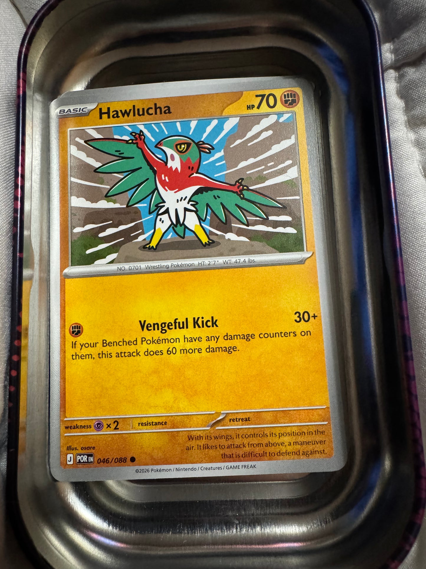 Hawlucha Pokémon Card 046/088