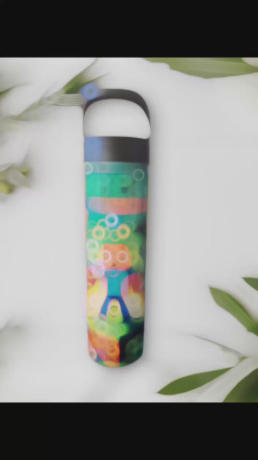 Minecraft Tumbler - Colorful Design, Reusable Tumbler, Perfect for On-the-go cup